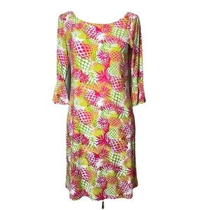 Pappagallo NWT Kiwi Dress Pink & Green Multi Size S